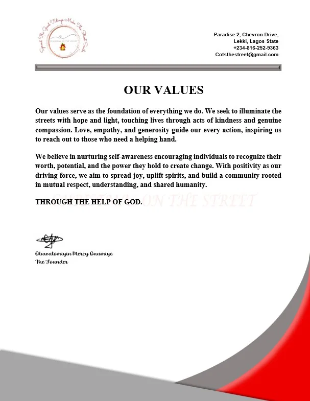 Volunteers living our values